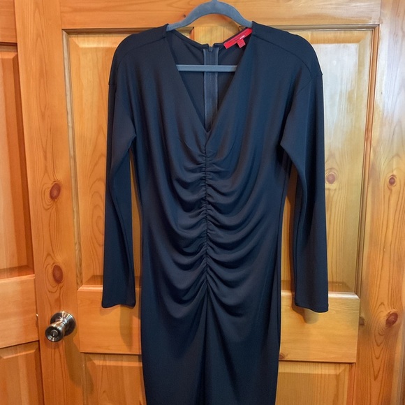 Narciso Rodriguez Black Knit Shirred Front Dress Size M - Picture 2 of 6